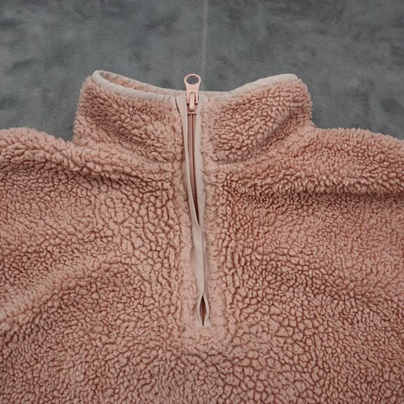 Outdoor Kids Sweater Girls Large Pink Casual Pullover Sweatshirt Teddy Fleece - Picture 9 of 13
